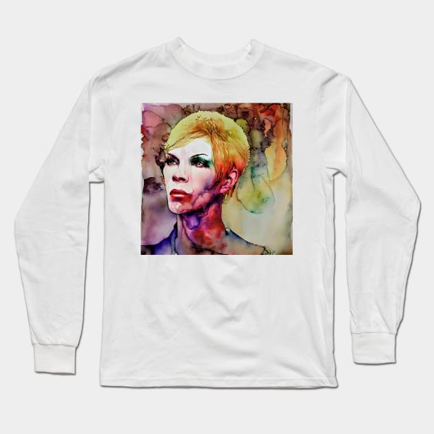 Face of Annie Long Sleeve T-Shirt by bogfl